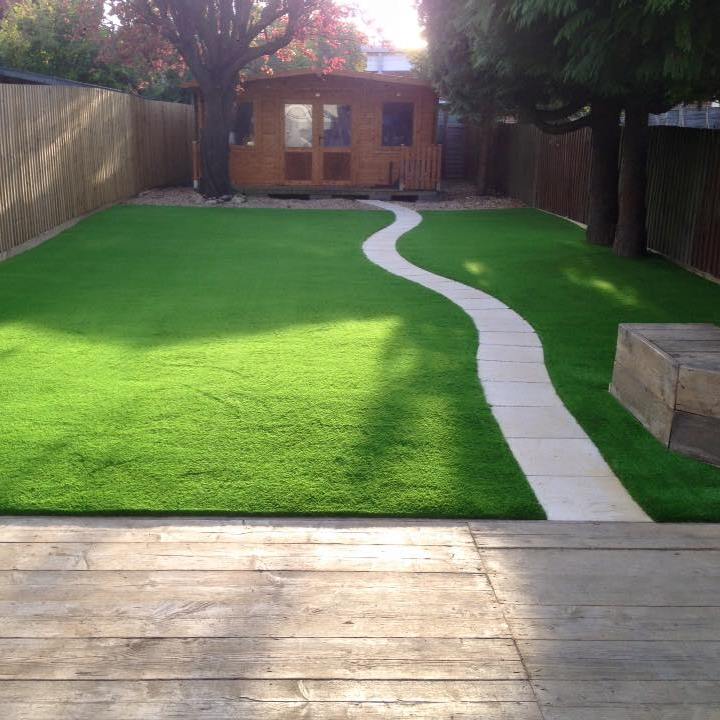 lawn decking path