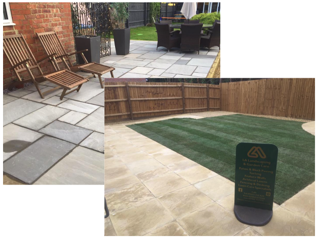 garden with patio